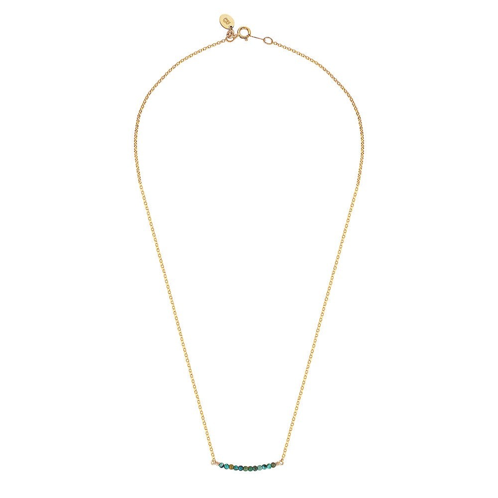 Turquoise Line Necklace Gold 3 - Australian Jewellery Brand Bowerbird Jewels